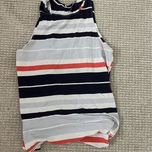 Lululemon All Tied Up black Tank top sleeveless open back crew neck. Size 6